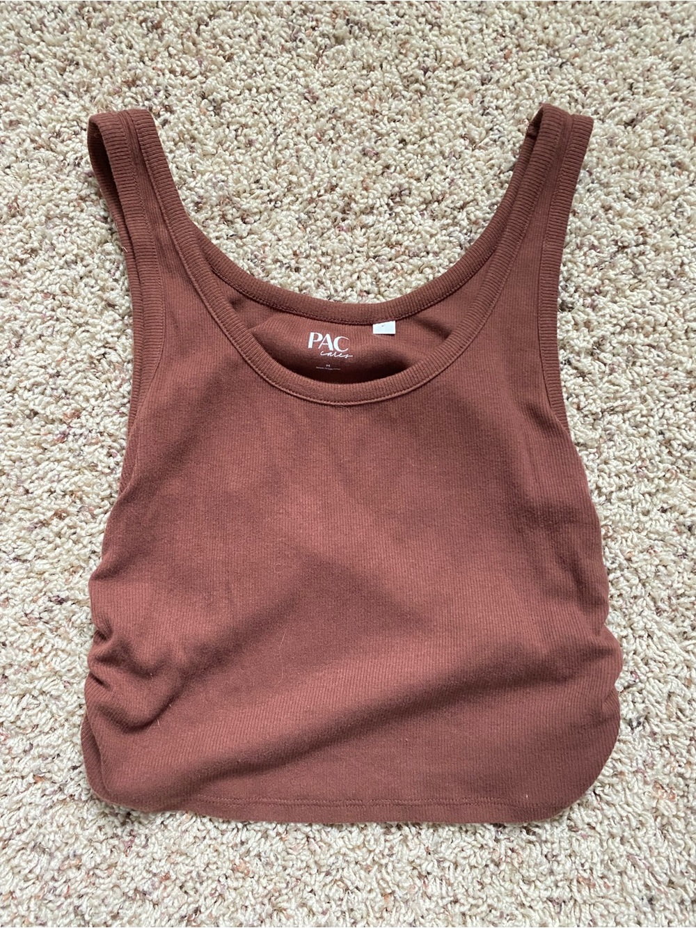 PacSun cinched Tank Top in Rust Brown